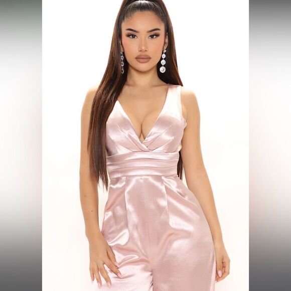 COPY - NWT Fashionova satin jumpsuit - Picture 2 of 4